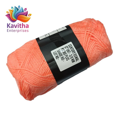 Oswal Micro Shine Wool Yarn – 100gms Dark Peach Colour