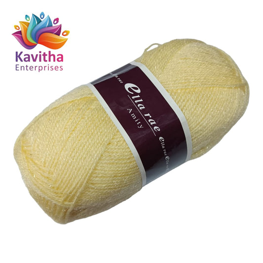 Oswal Micro Shine Wool Yarn – 100gms Cream Colour