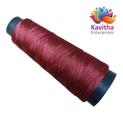 Kamal Kahdi Crochet Cone Threads, Dark Orange (Shade No.95) Color, Pack of 1 Cones