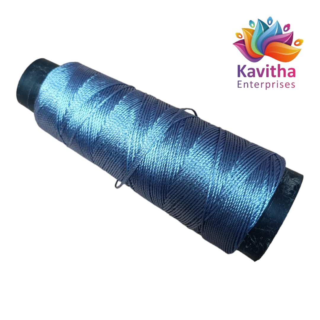 Cone Threads Design Kamal Kahdi Crochet Cone Threads, Blue Color, Pack of 1 Cones – kavitha ...