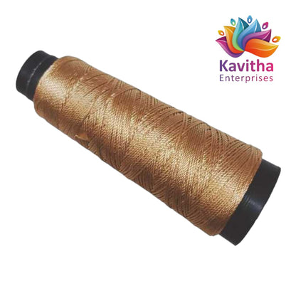 Kamal Kahdi Crochet Cone Threads,(Shade No. 104)Light Coper Color, Pack of 1 Cones