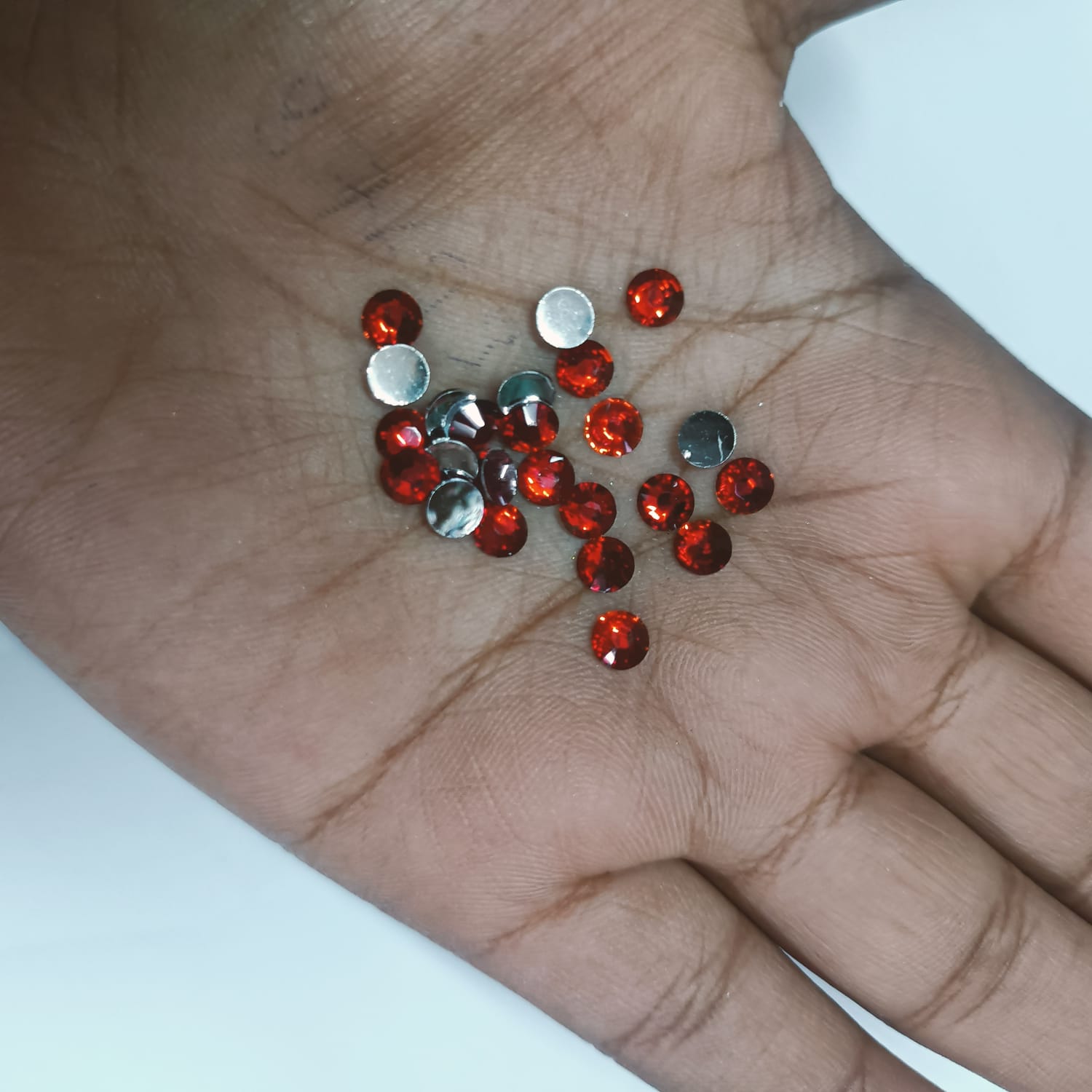 Kundan Stones for Aari Work/Embroidery and Jewellery Making Round Shape,  5mm, Multiple Colors (Red, Green, Pink, Gold, Maroon, Purple, Multi, Light 