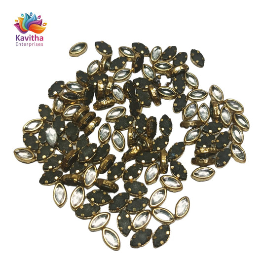 EYE SHAPE KUNDAN STONE