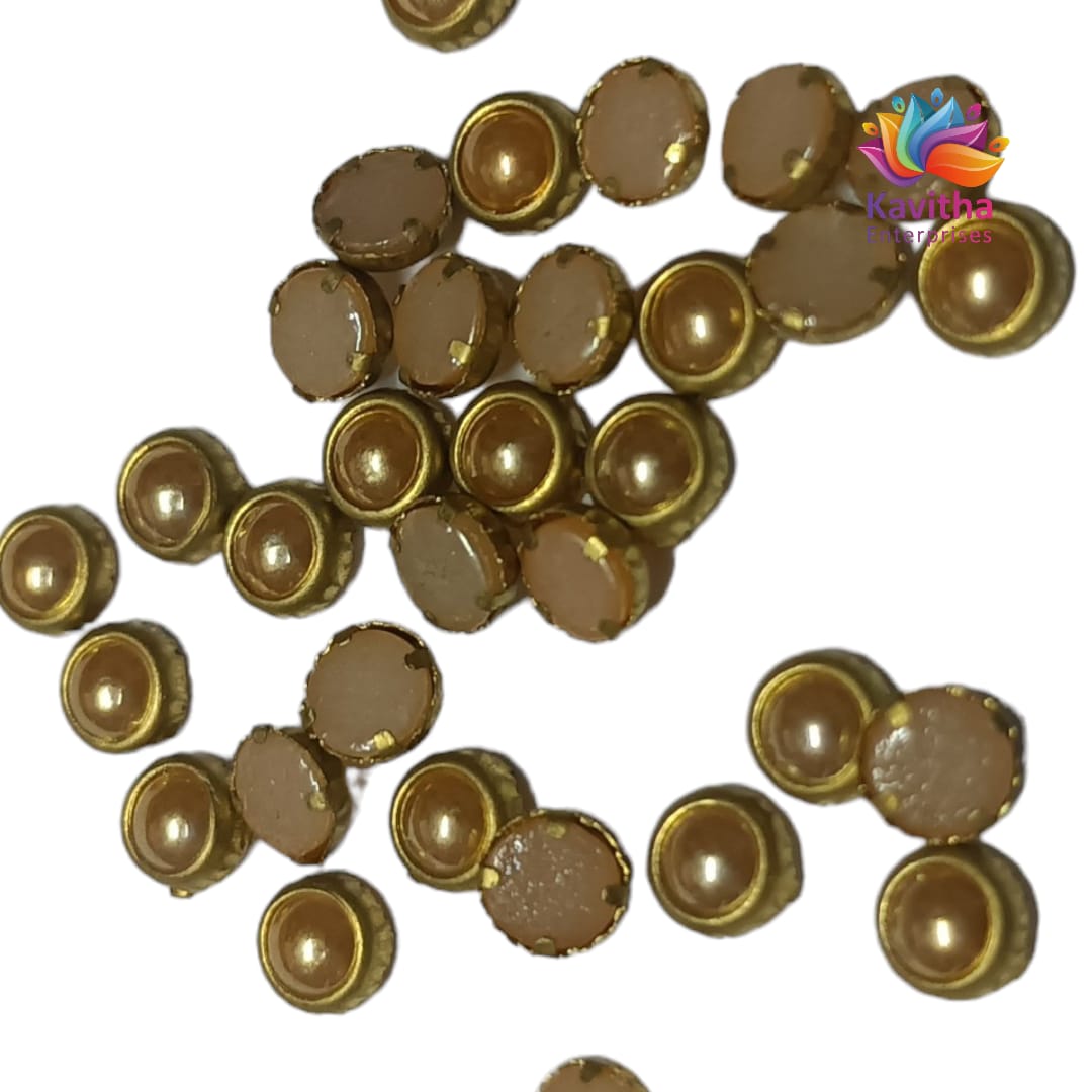 Ceramic Kundan Beads Stones for Aari Work & Jewellery Making – Round Shape (3mm, 4mm, 5mm) – Available in 20g, 50g, 100g Packs