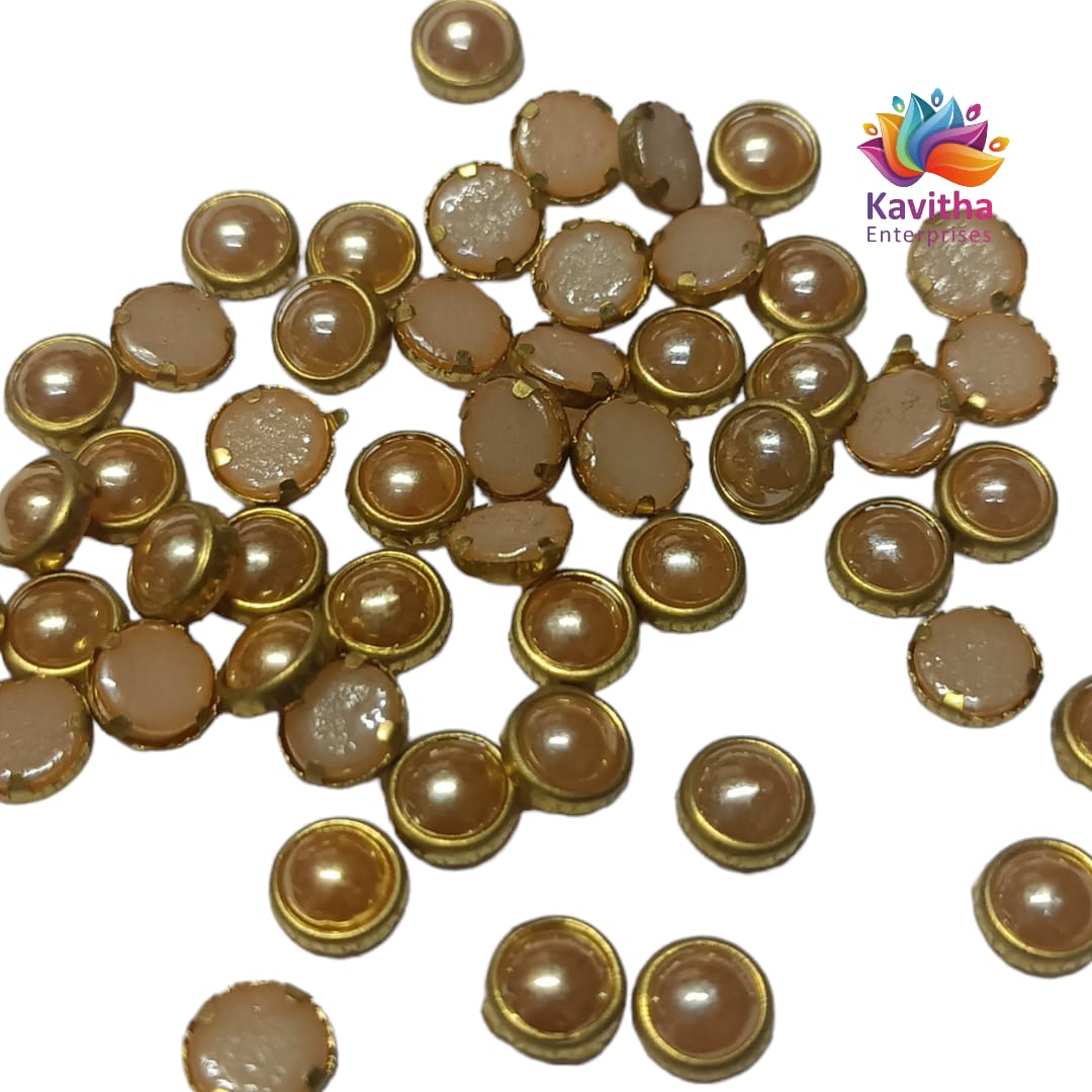 Ceramic Kundan Beads Stones for Aari Work & Jewellery Making – Round Shape (3mm, 4mm, 5mm) – Available in 20g, 50g, 100g Packs