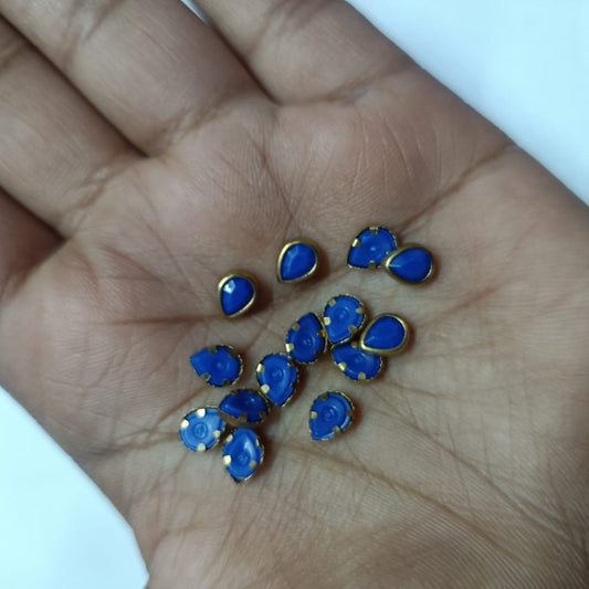 20g Pack of Tilak Shape Stones for Aari Embroidery and Jewelry Making – Available in Red, Green, Pink, Yellow, Purple, Blue, and More