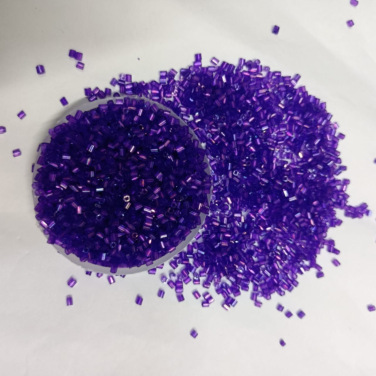 12/0 size Cut Glass Beads for Jewelry Making, Beading, and Embroidery – Assorted Colors pack of 50 gram