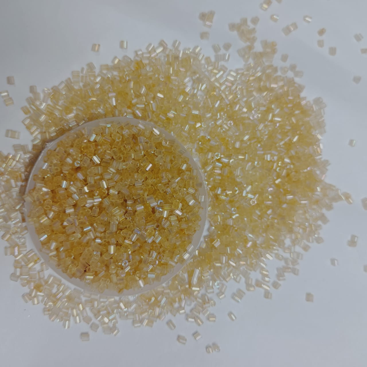 12/0 size Cut Glass Beads for Jewelry Making, Beading, and Embroidery – Assorted Colors pack of 50 gram