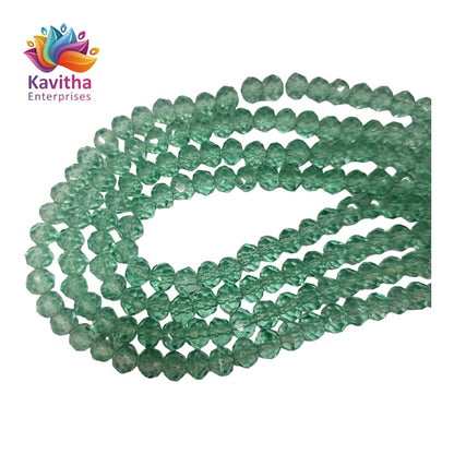 6mm Rondelle Faceted Crystal Beads for Jewelry Making - Available in 20+ Colors (Pack of 1 String, 100 Beads)