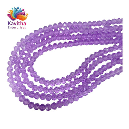 6mm Rondelle Faceted Crystal Beads for Jewelry Making - Available in 20+ Colors (Pack of 1 String, 100 Beads)