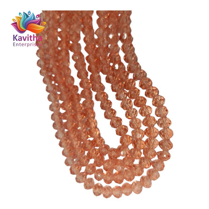 6mm Rondelle Faceted Crystal Beads for Jewelry Making - Available in 20+ Colors (Pack of 1 String, 100 Beads)