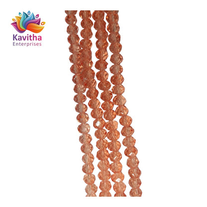 6mm Rondelle Faceted Crystal Beads for Jewelry Making - Available in 20+ Colors (Pack of 1 String, 100 Beads)