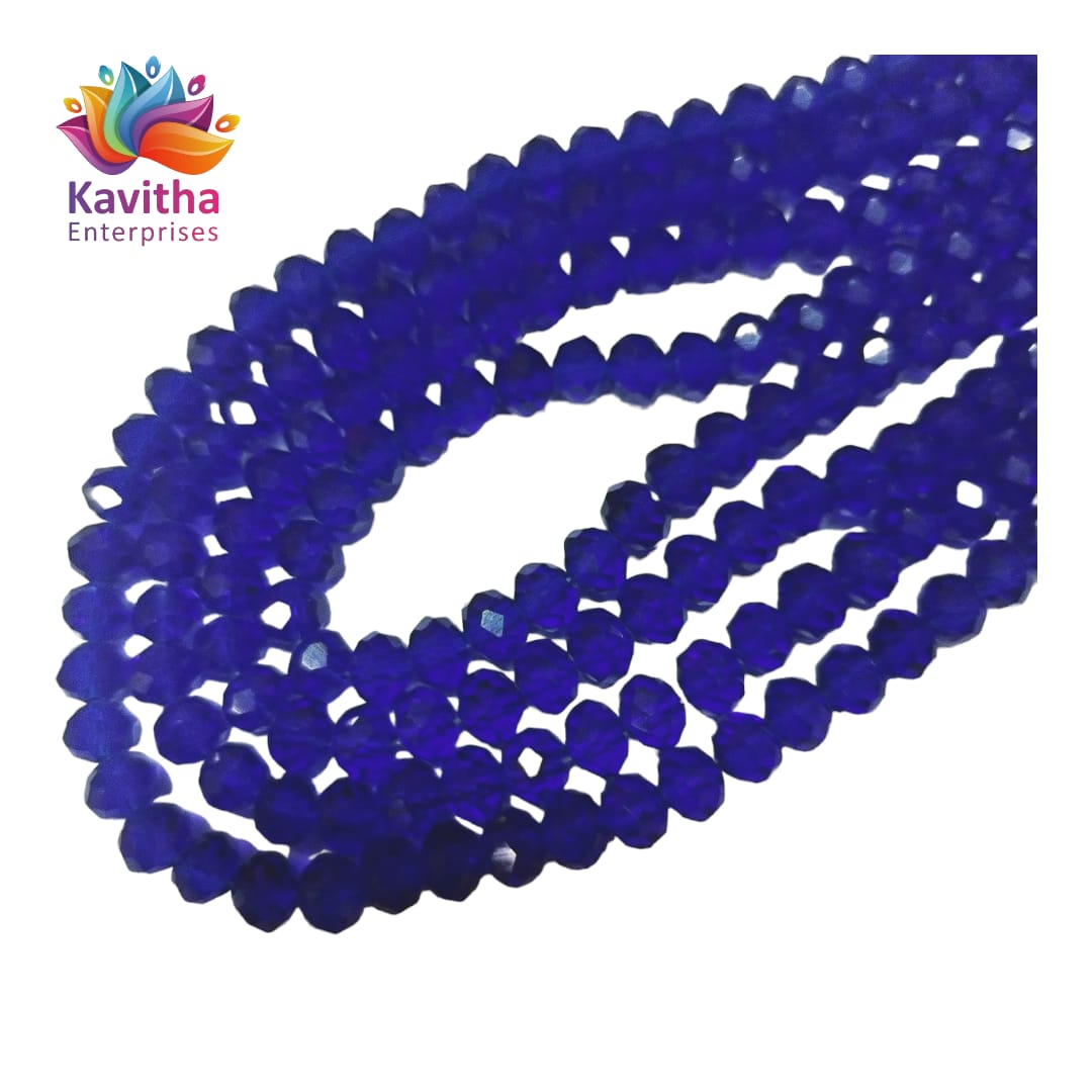 6mm Rondelle Faceted Crystal Beads for Jewelry Making - Available in 20+ Colors (Pack of 1 String, 100 Beads)