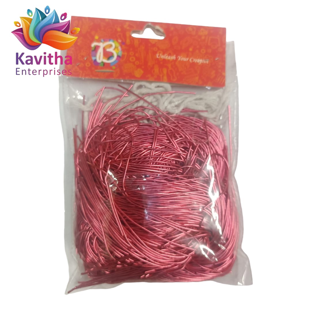 Flexible Smooth 1mm French Bullion Wires - Emerald Various Colors (Pack of 10 Grams) | Spring Dabka Copper Metallic Thread for Embroidery and Jewellery Making