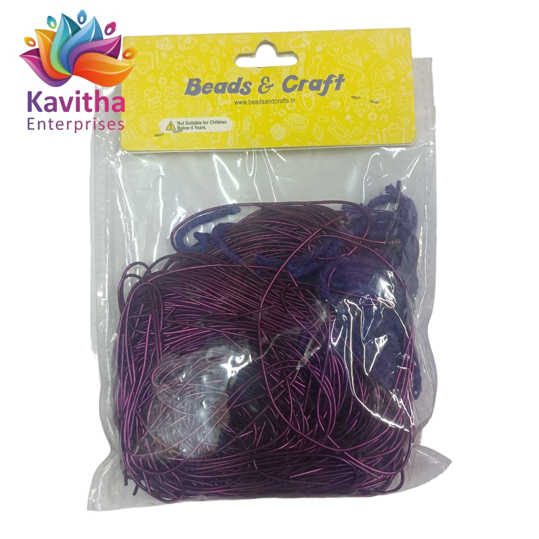 Flexible Smooth 1mm French Bullion Wires - Emerald Various Colors (Pack of 10 Grams) | Spring Dabka Copper Metallic Thread for Embroidery and Jewellery Making