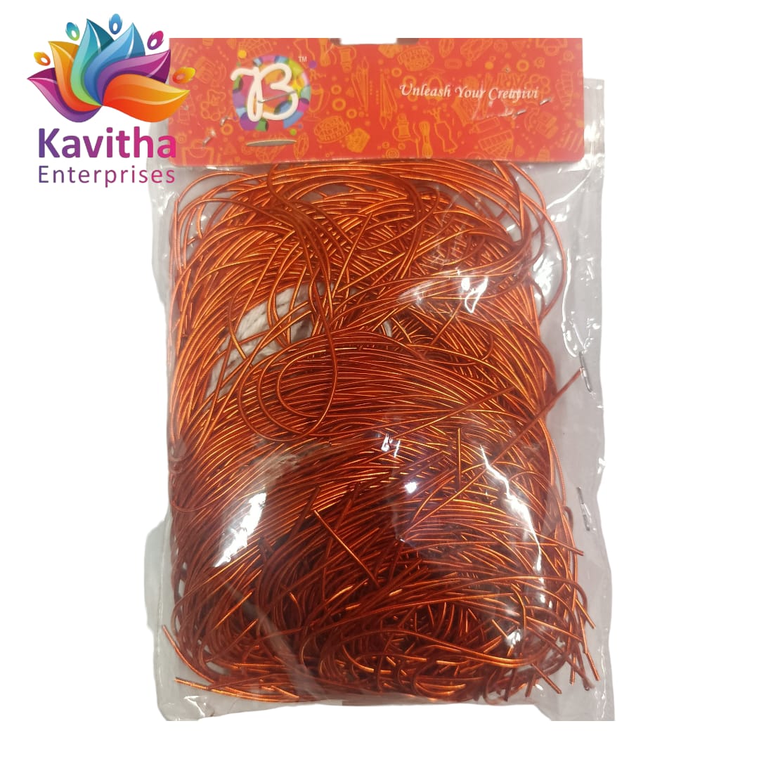 Flexible Smooth 1mm French Bullion Wires - Emerald Various Colors (Pack of 10 Grams) | Spring Dabka Copper Metallic Thread for Embroidery and Jewellery Making