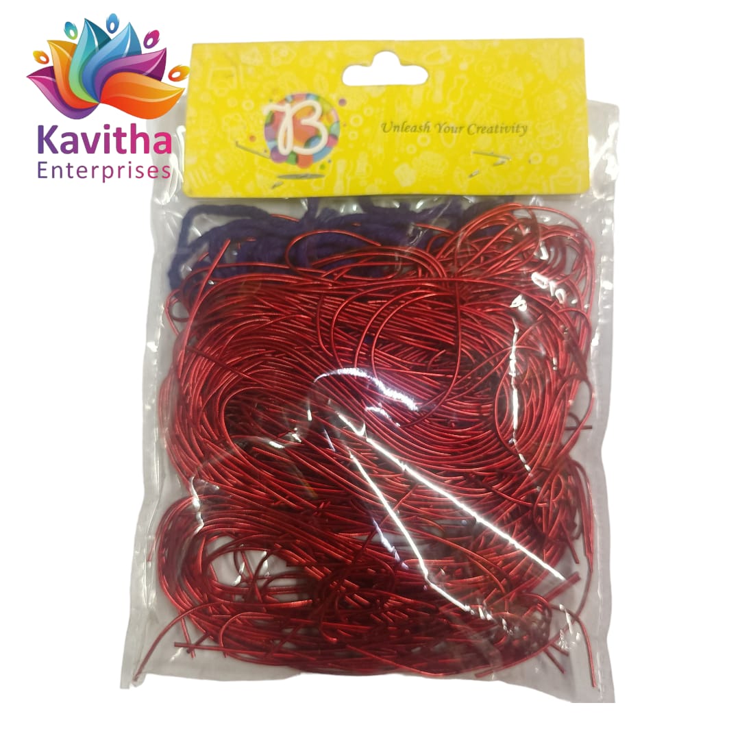 Flexible Smooth 1mm French Bullion Wires - Emerald Various Colors (Pack of 10 Grams) | Spring Dabka Copper Metallic Thread for Embroidery and Jewellery Making