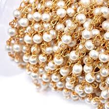 Aati Chain in Long Lasting Brass Wire 3 mm for Jewelry Making, Embellishing Handbags, Garments and DIY Projects pack of 1 meter