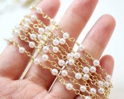 Aati Chain in Long Lasting Brass Wire 3 mm for Jewelry Making, Embellishing Handbags, Garments and DIY Projects pack of 1 meter