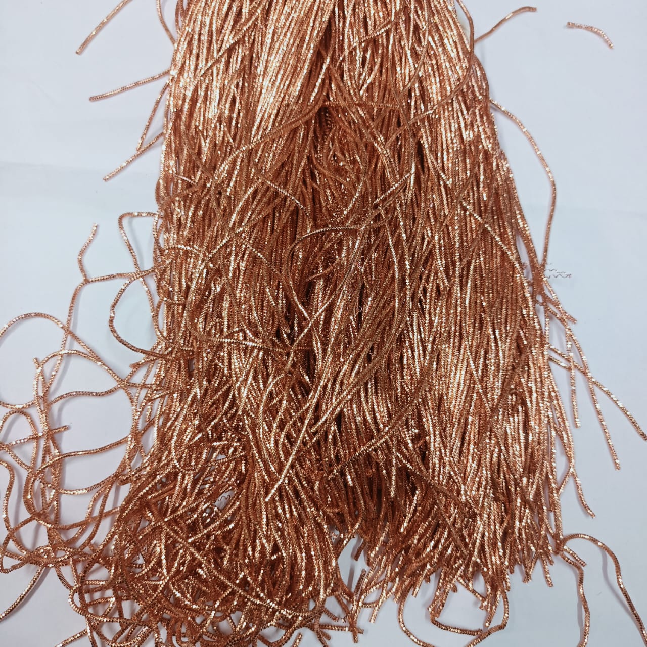 Zardozi Spring Material,Bullion Wire/Nakshi For Jewellery and Embroidery Purpose,1MM,copper and light gold colour