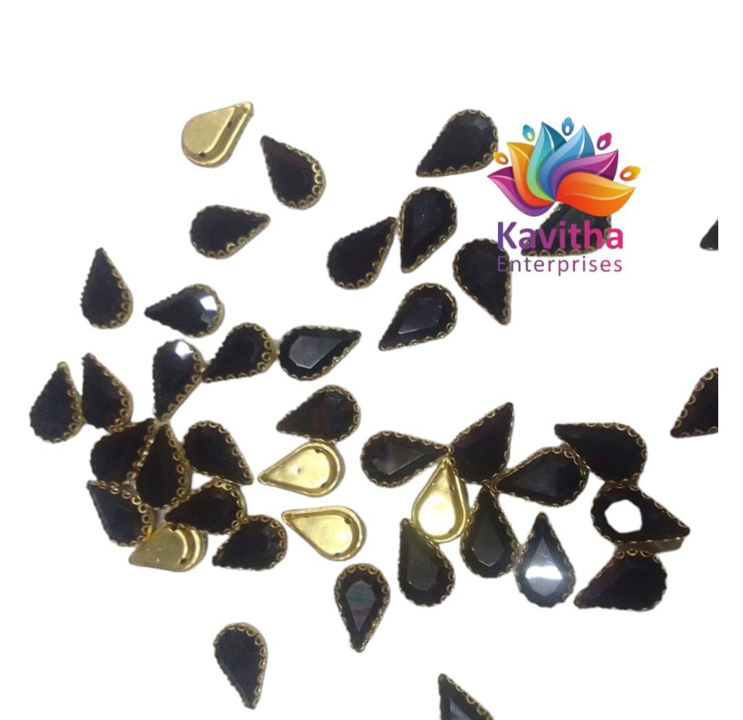 Jewellery Making, Thilak/Drop Shape Crystal Stone/Kundan 8x13mm (1 Piece)