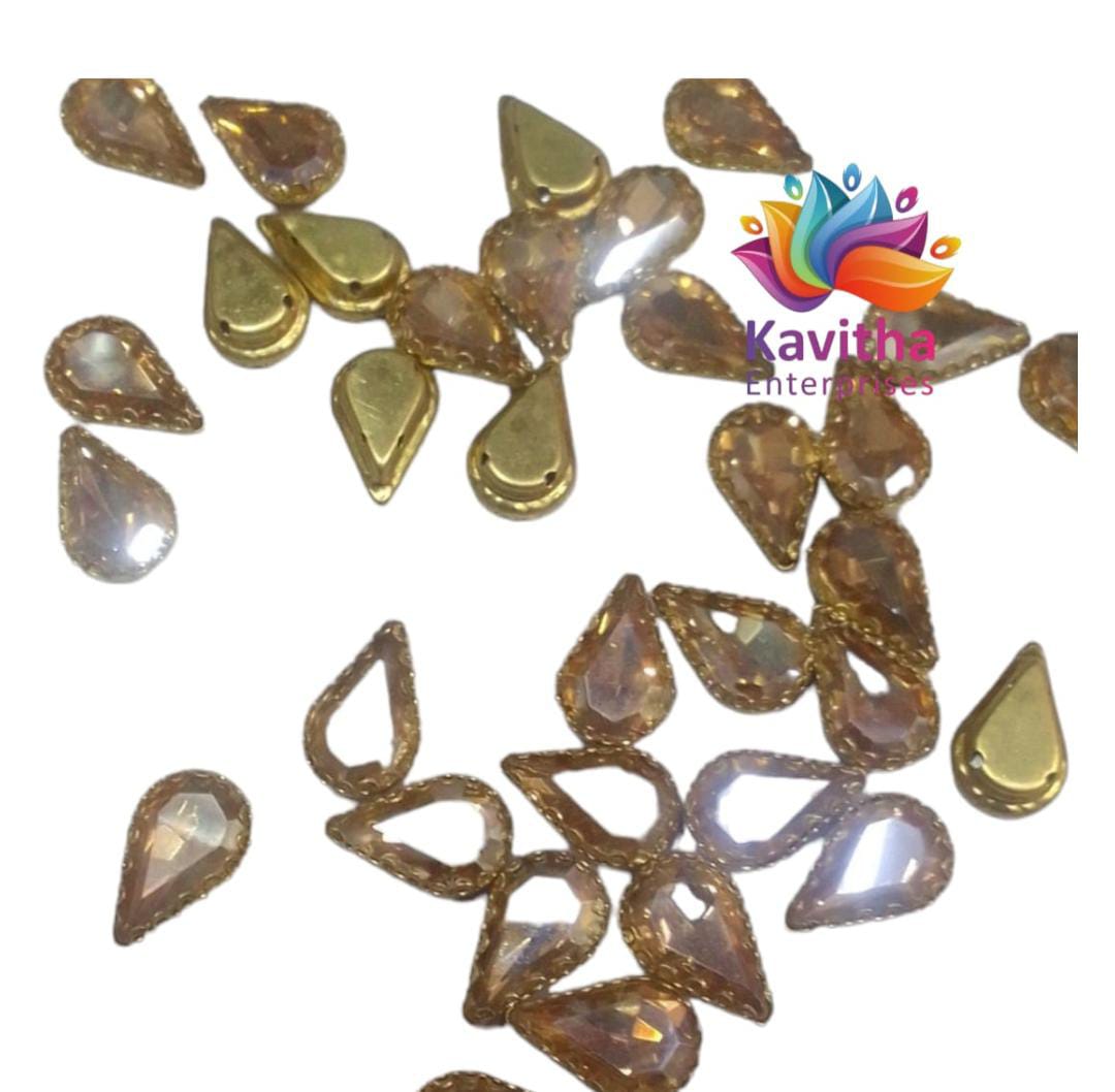 Jewellery Making, Thilak/Drop Shape Crystal Stone/Kundan 8x13mm (1 Piece)