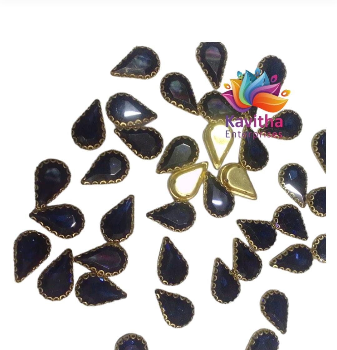 Jewellery Making, Thilak/Drop Shape Crystal Stone/Kundan 8x13mm (1 Piece)