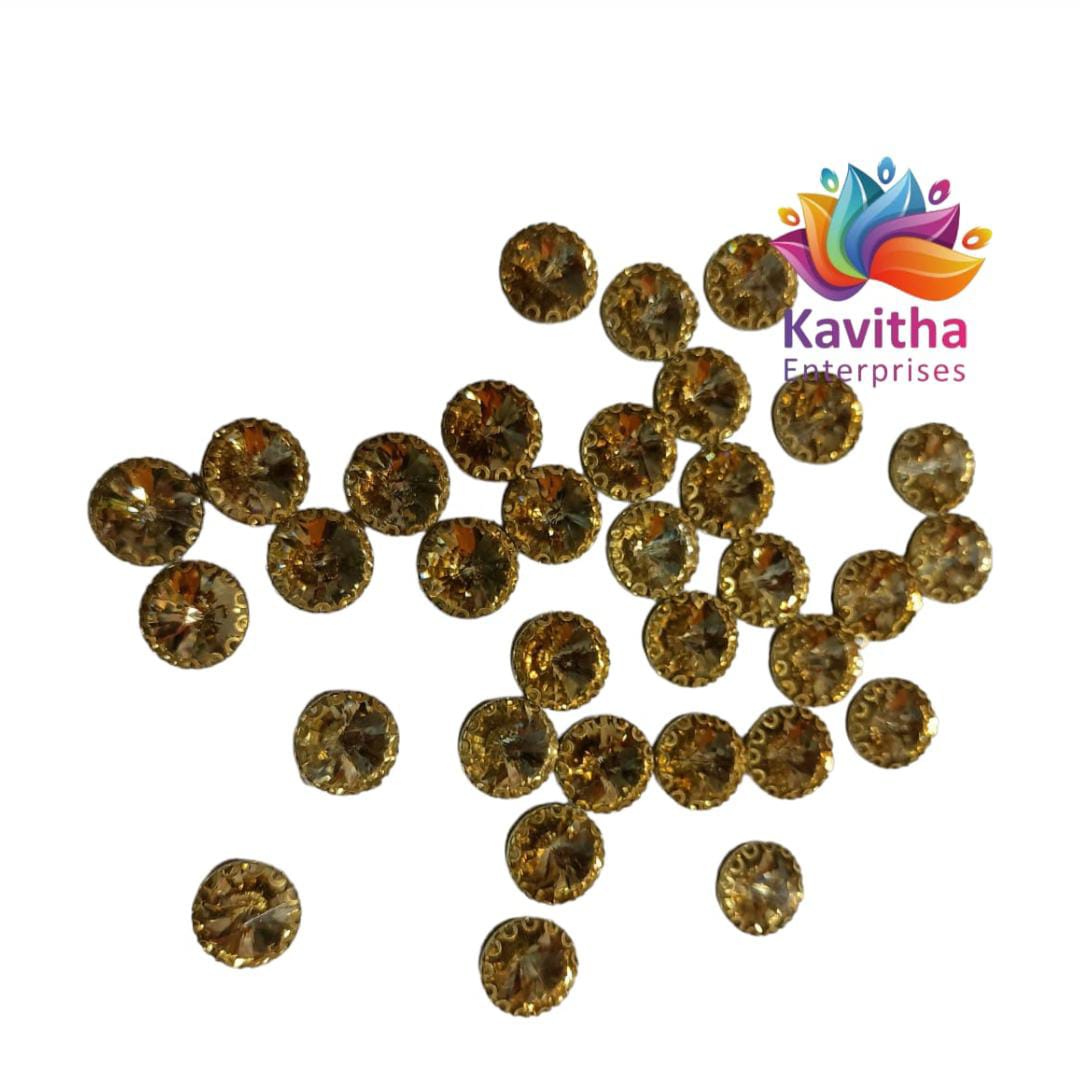 Jewellery Making, Thilak/Round Shape Crystal Stone/Kundan 8x13mm (1 Piece)