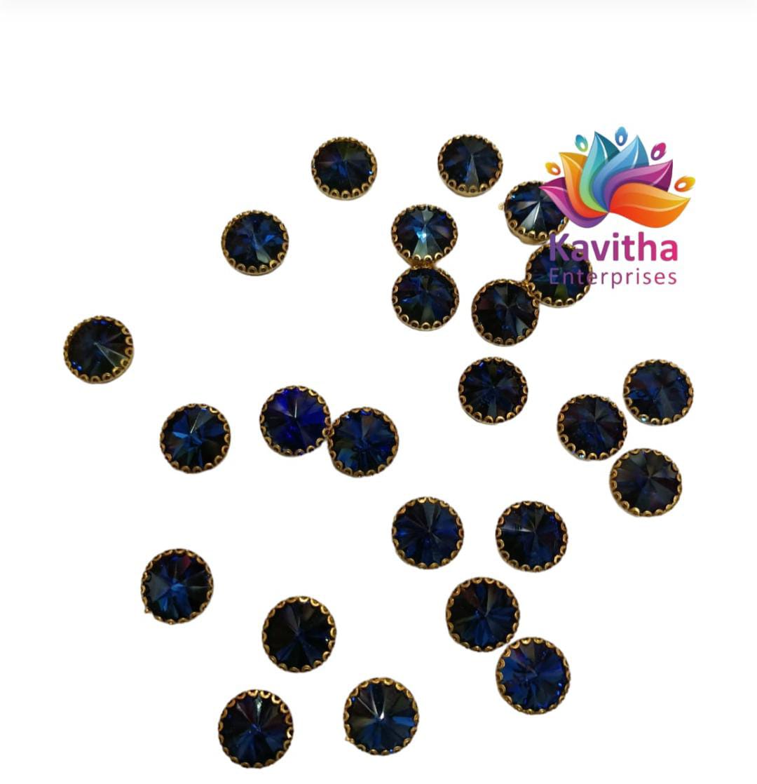 Jewellery Making, Thilak/Round Shape Crystal Stone/Kundan 8x13mm (1 Piece)