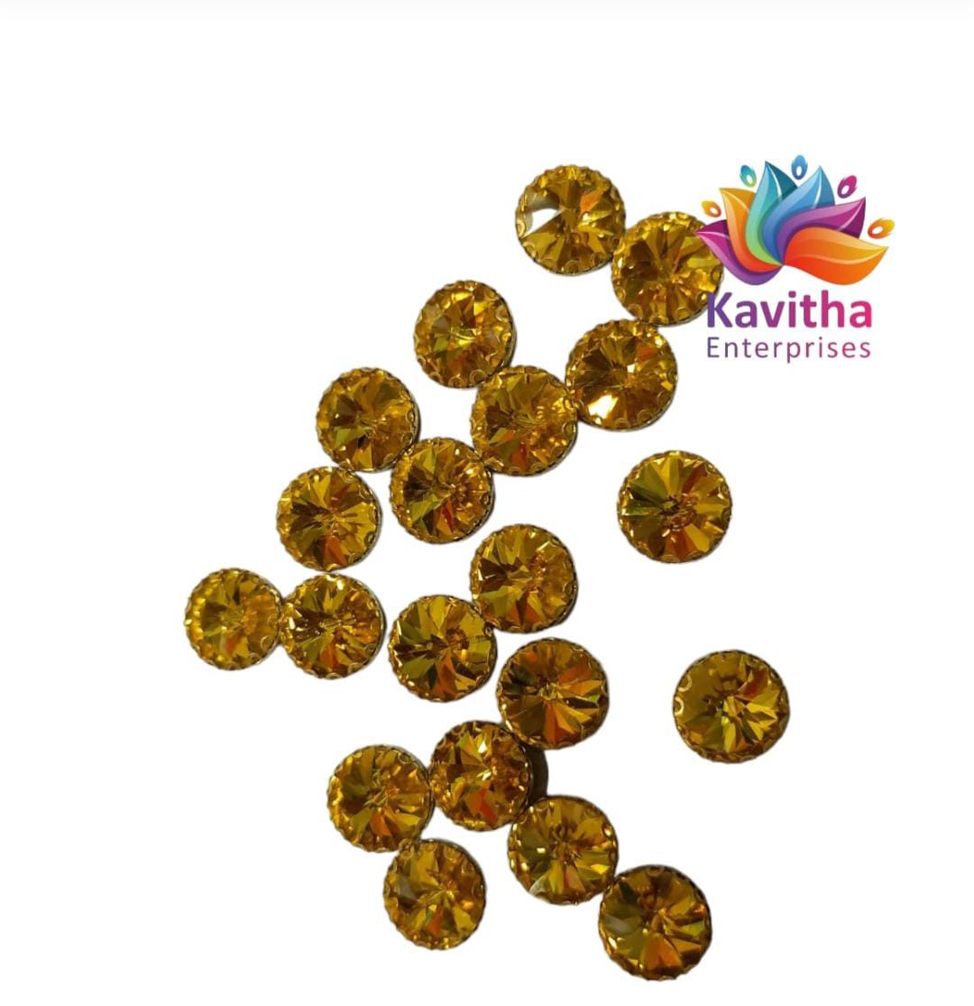 Jewellery Making, Thilak/Round Shape Crystal Stone/Kundan 8x13mm (1 Piece)