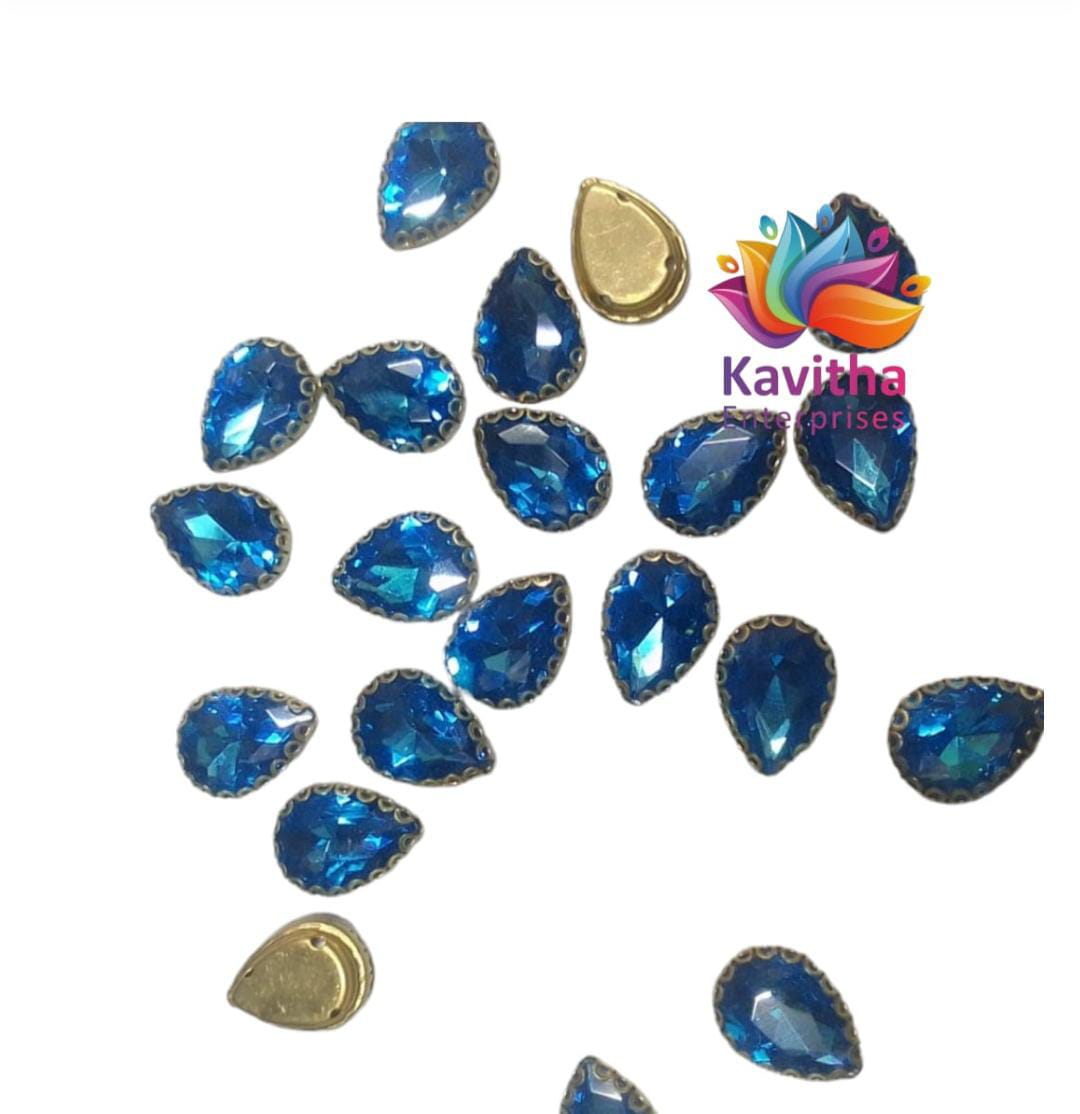 Jewellery Making, Thilak/Drop Shape Crystal Stone/Kundan 8x13mm (1 Piece)