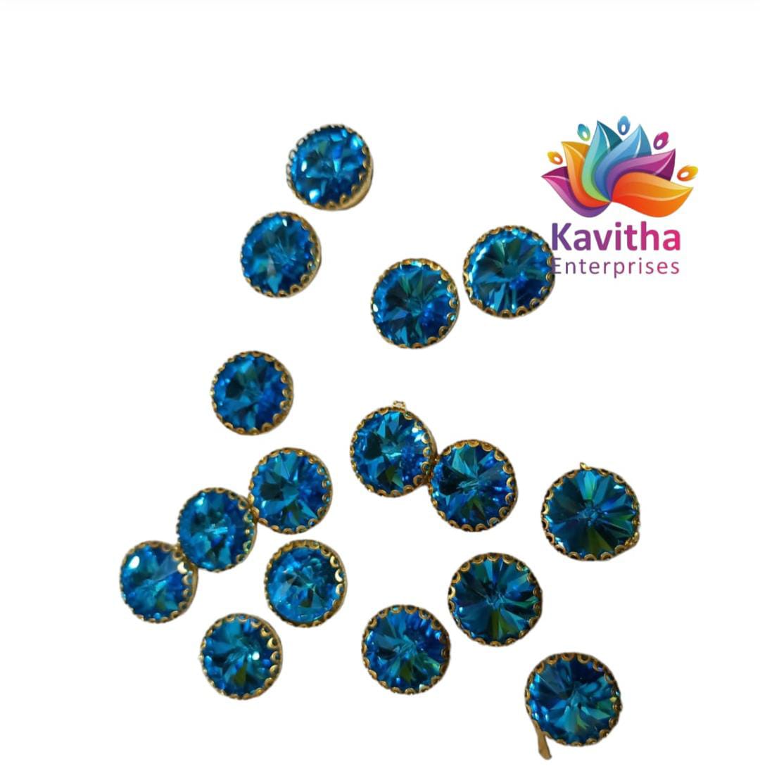 Jewellery Making, Thilak/Round Shape Crystal Stone/Kundan 8x13mm (1 Piece)