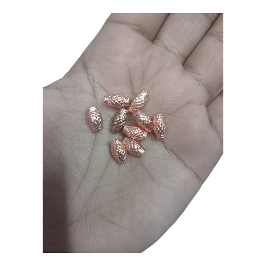 Coper Colour Plastic Beads For Saree Tassels , Saree Kuchu ,Craft ( 50 gram ) CB36