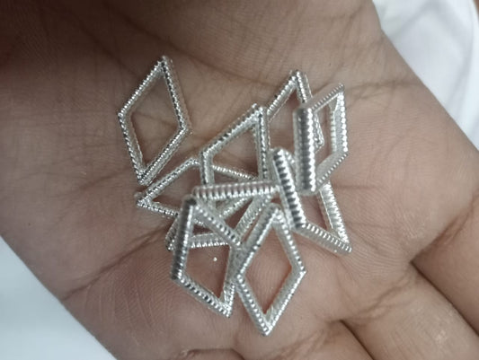 CCB Plastic Beads Silver Color For Saree Tassels / kuchu , Jewelry ,craft ( 25 grm )SB43