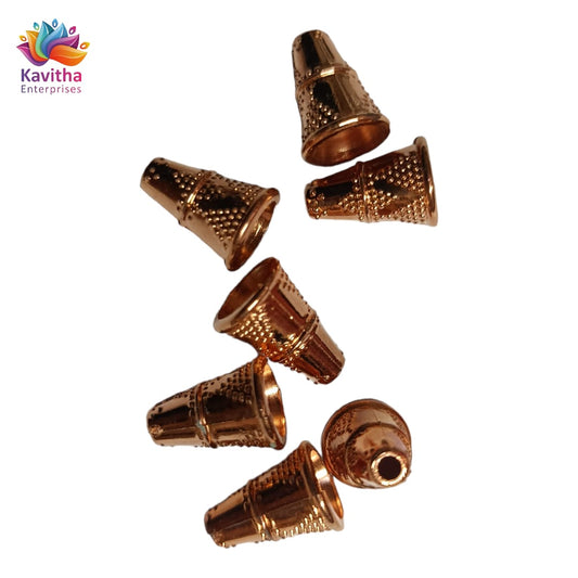 Coper Colour Plastic Beads For Saree Tassels , Saree Kuchu ,Craft ( 50 gram )