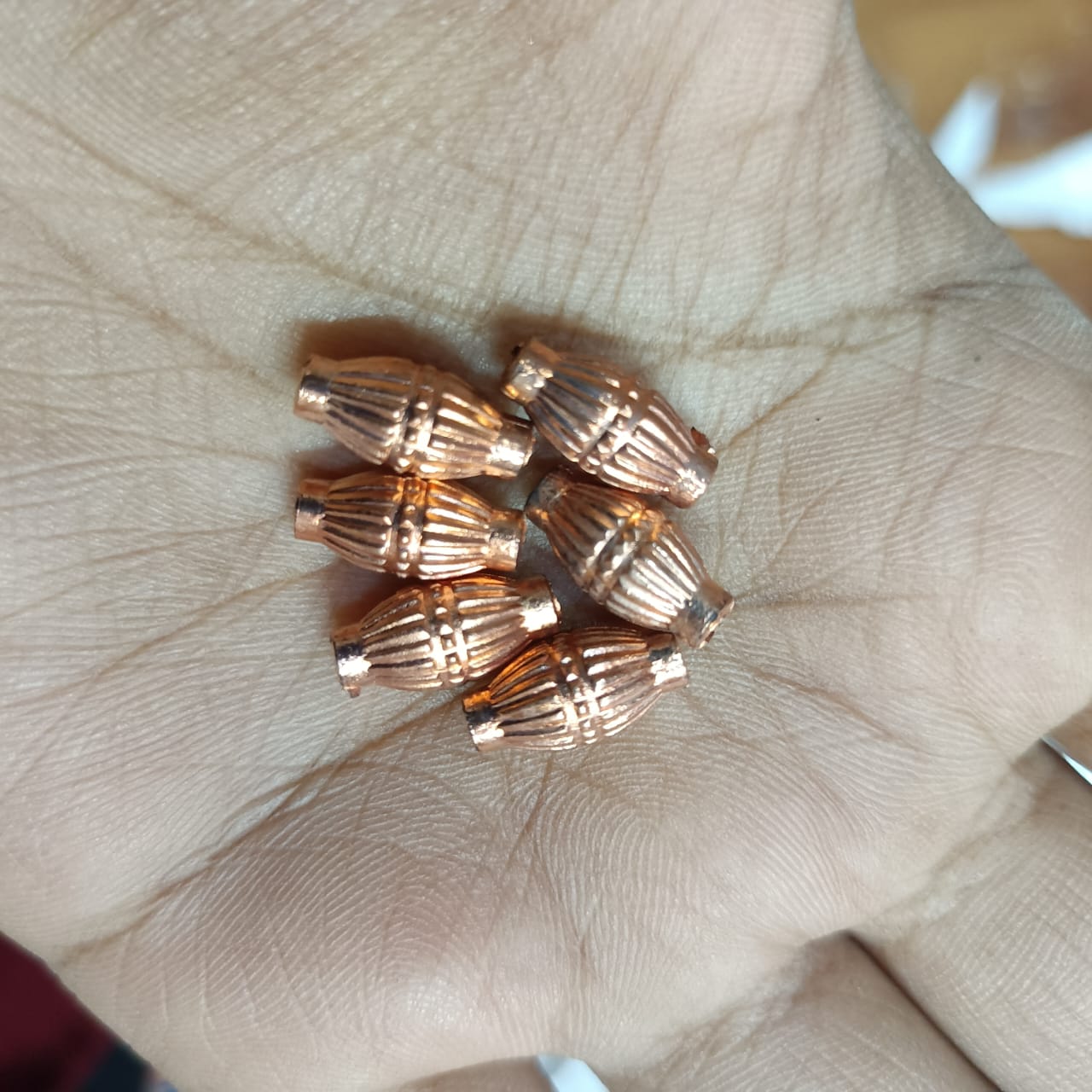 Coper Colour Plastic Beads For Saree Tassels , Saree Kuchu ,Craft ( 50 gram )