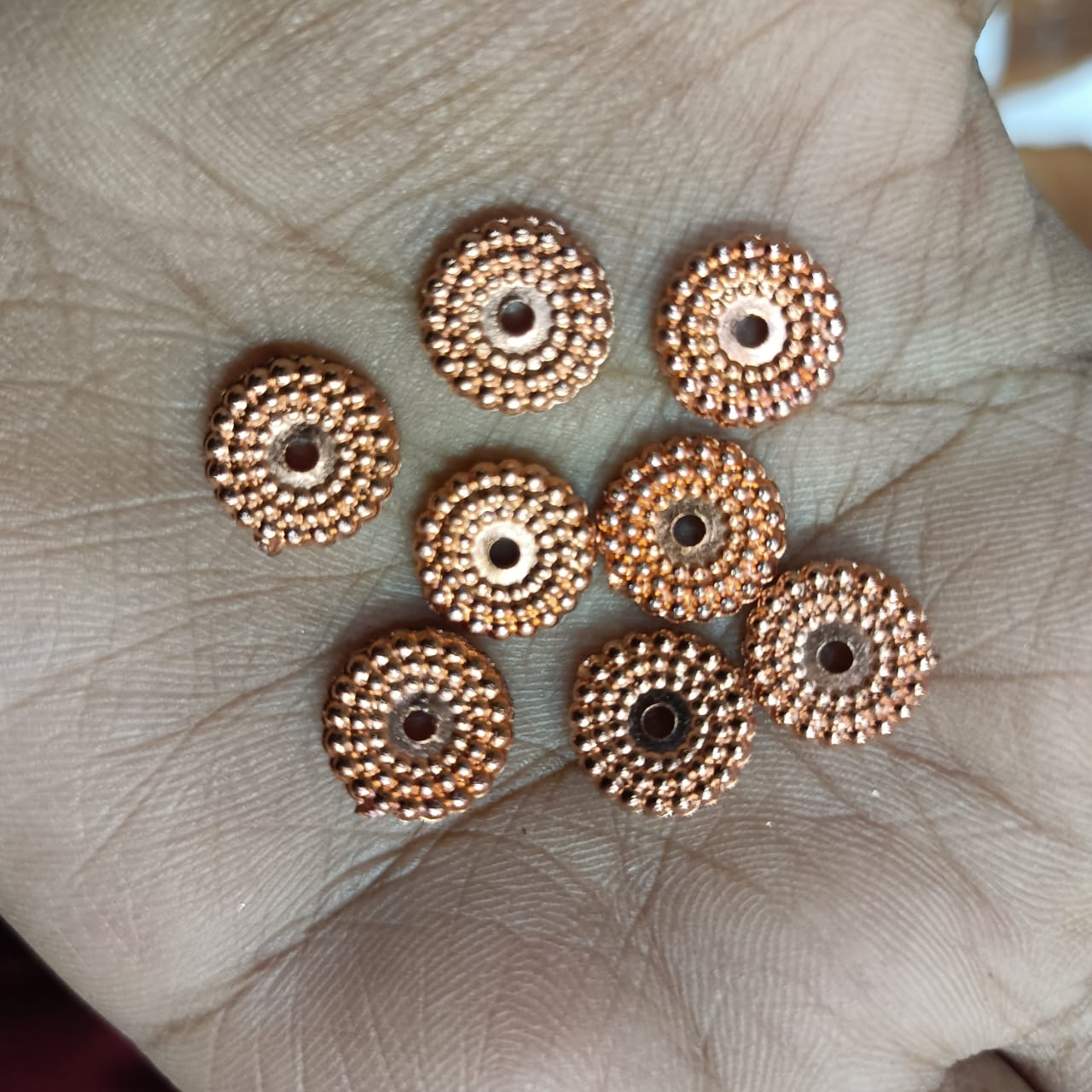 Coper Colour Plastic Beads For Saree Tassels , Saree Kuchu ,Craft ( 50 gram )