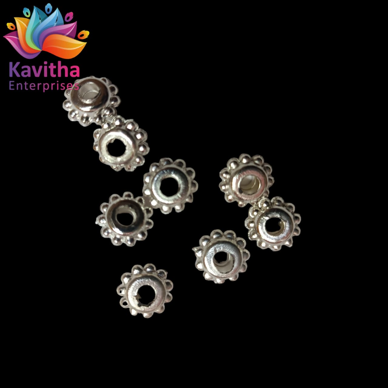 CCB Plastic Beads Silver Color For Saree Tassels / kuchu , Jewelry ,craft ( 25 grm )