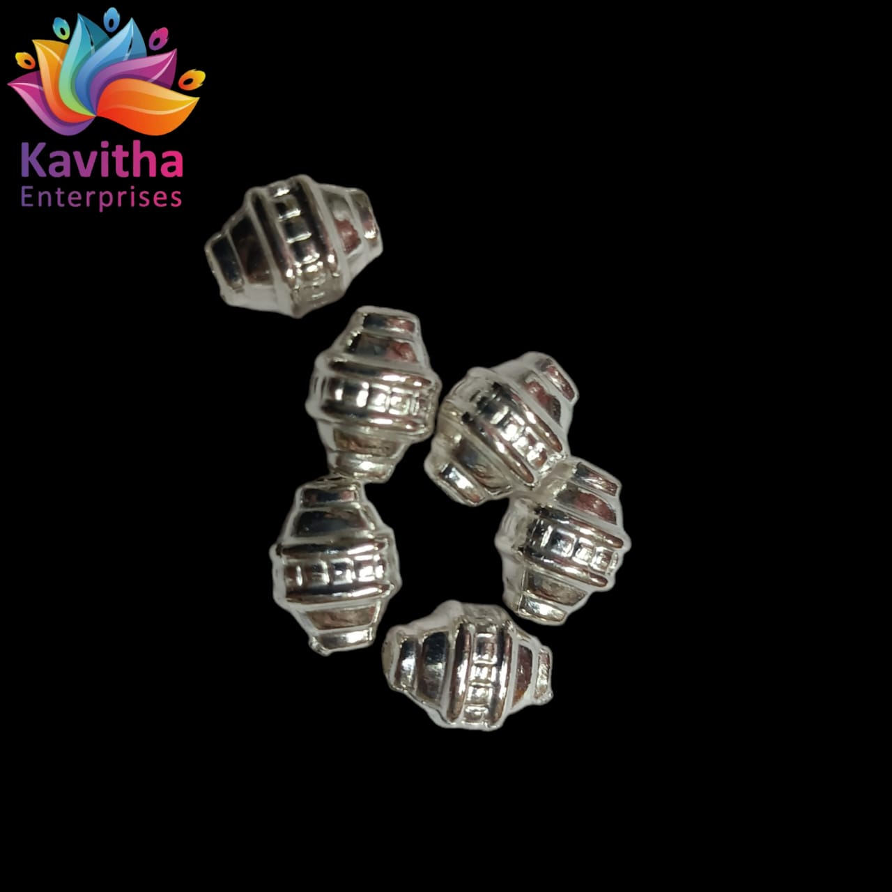 CCB Plastic Beads Silver Color For Saree Tassels / kuchu , Jewelry ,craft ( 25 grm )