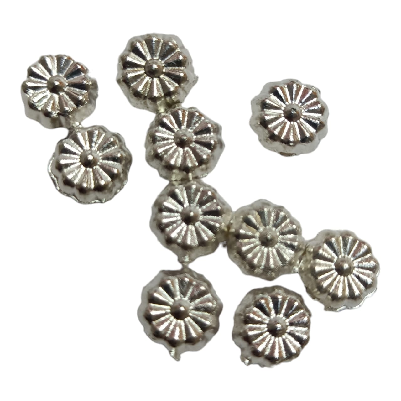 CCB Plastic Beads Silver Color For Saree Tassels / kuchu , Jewelry ,craft ( 25 grm )