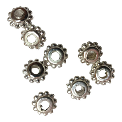 CCB Plastic Beads Silver Color For Saree Tassels / kuchu , Jewelry ,craft ( 25 grm )