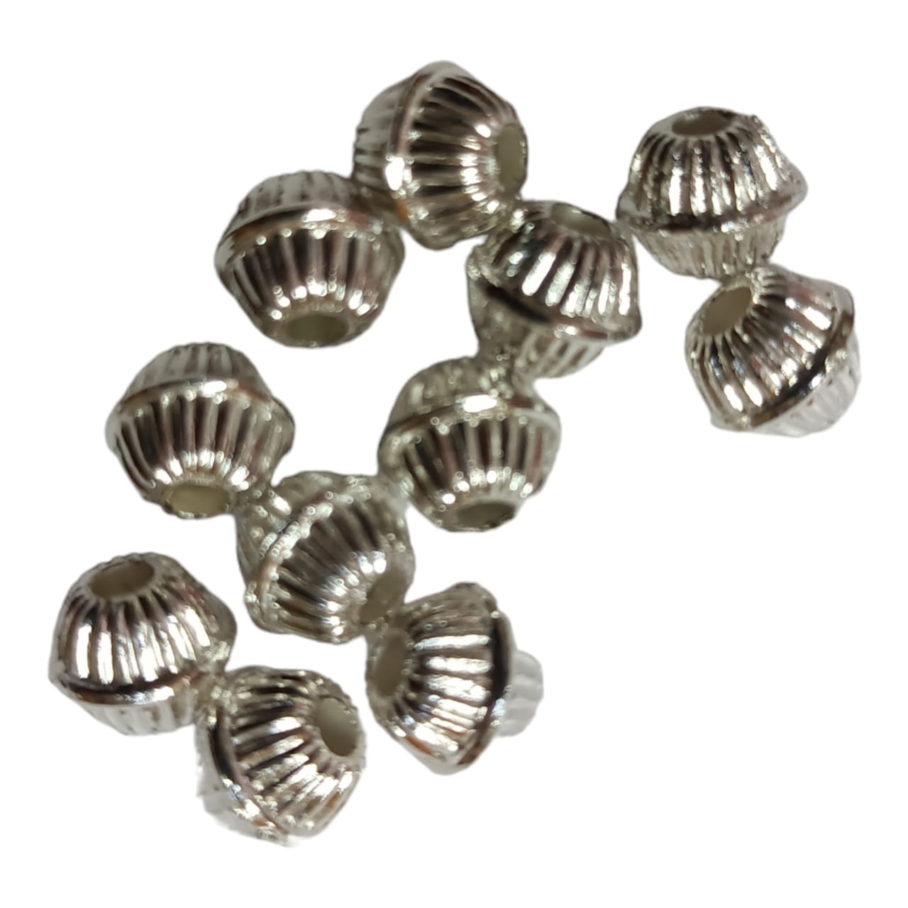 CCB Plastic Beads Silver Color For Saree Tassels / kuchu , Jewelry ,craft ( 25 grm )