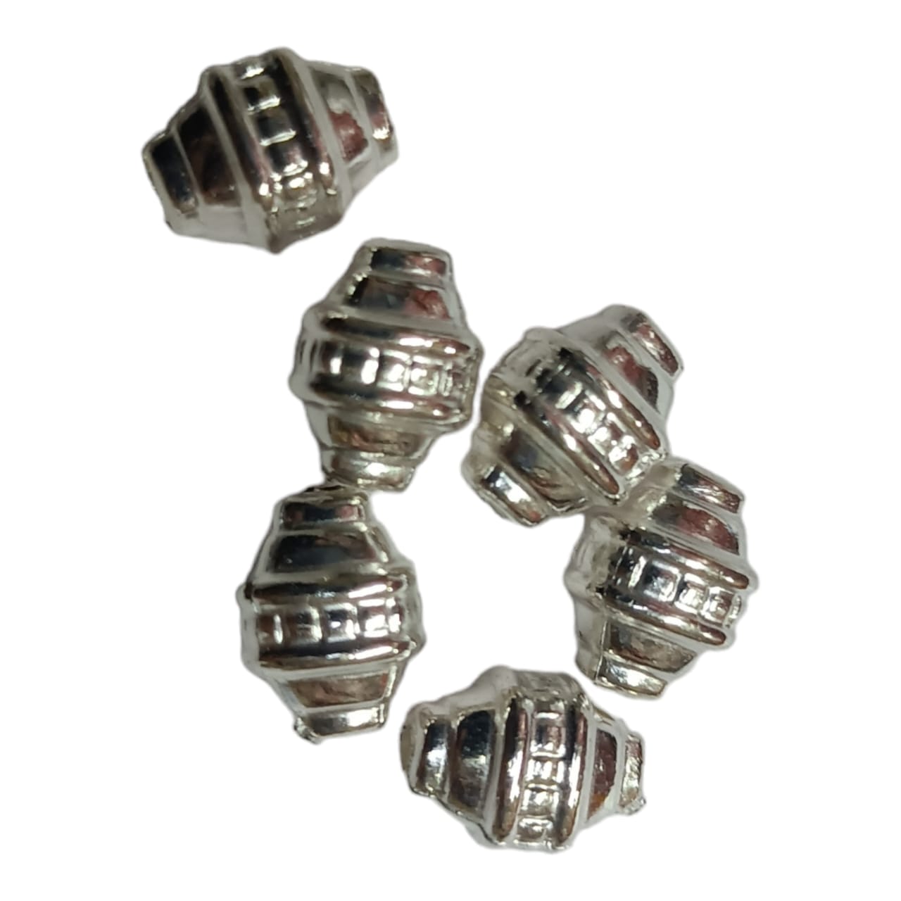 CCB Plastic Beads Silver Color For Saree Tassels / kuchu , Jewelry ,craft ( 25 grm )