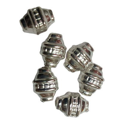CCB Plastic Beads Silver Color For Saree Tassels / kuchu , Jewelry ,craft ( 25 grm )