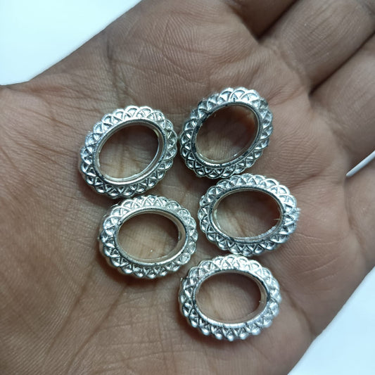 CCB Plastic Beads Silver Color For Saree Tassels / kuchu , Jewelry ,craft ( 25 grm )