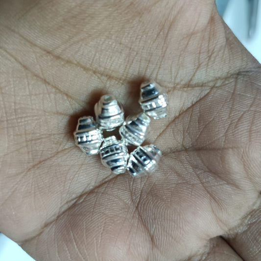 CCB Plastic Beads Silver Color For Saree Tassels / kuchu , Jewelry ,craft ( 25 grm )