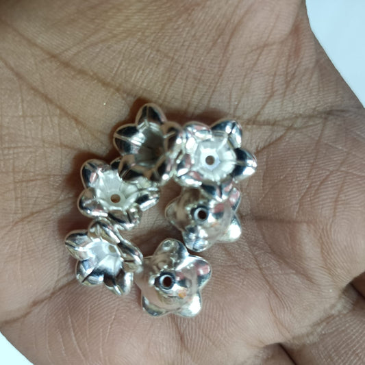 CCB Plastic Beads Silver Color For Saree Tassels / kuchu , Jewelry ,craft ( 25 grm )