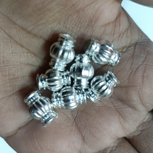 CCB Plastic Beads Silver Color For Saree Tassels / kuchu , Jewelry ,craft ( 25 grm )