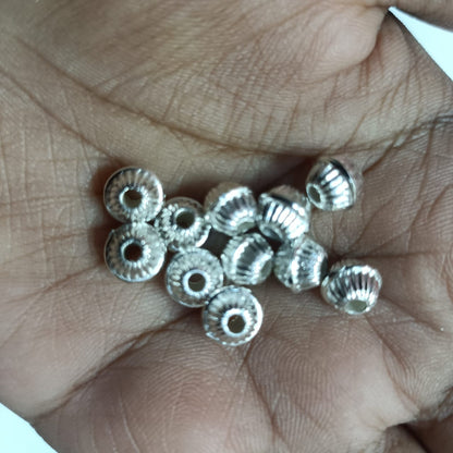 CCB Plastic Beads Silver Color For Saree Tassels / kuchu , Jewelry ,craft ( 25 grm )