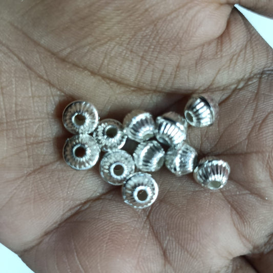 CCB Plastic Beads Silver Color For Saree Tassels / kuchu , Jewelry ,craft ( 25 grm )